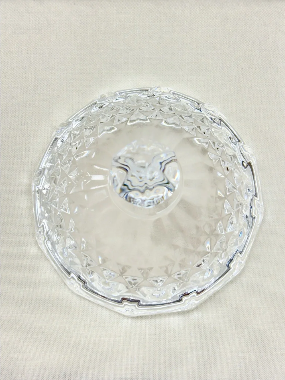 Vintage Cristal d’Arques Longchamp 24% Lead Crystal Candy Dish with Lid